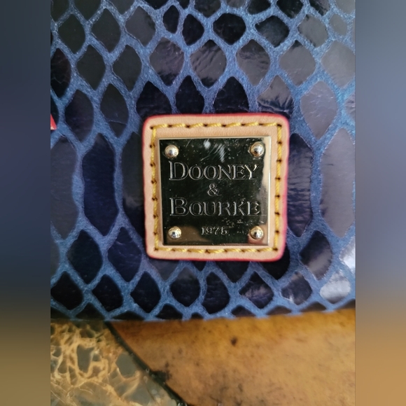 Dooney & Bourke Blue Croc Crossbody Bag - Picture 2 of 5